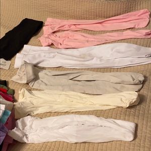 7 pair Girls S and 4t leggings and tights